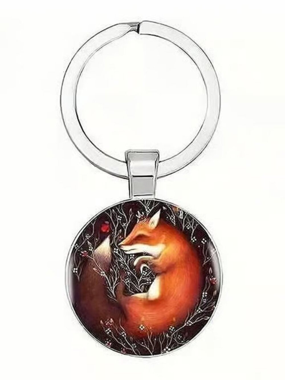 Stainless Steel FOX Keyring Keychain Accessory - Picture 2 of 3